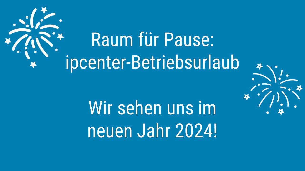 Bild mit Text-Info über den Betriebsurlaub