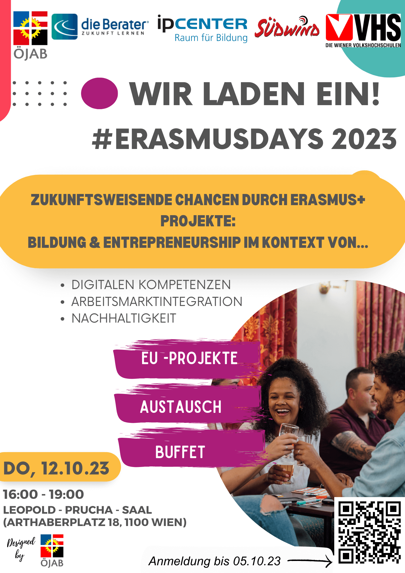 einladungsflyer für die erasmus days 2023 am 12.10.2023