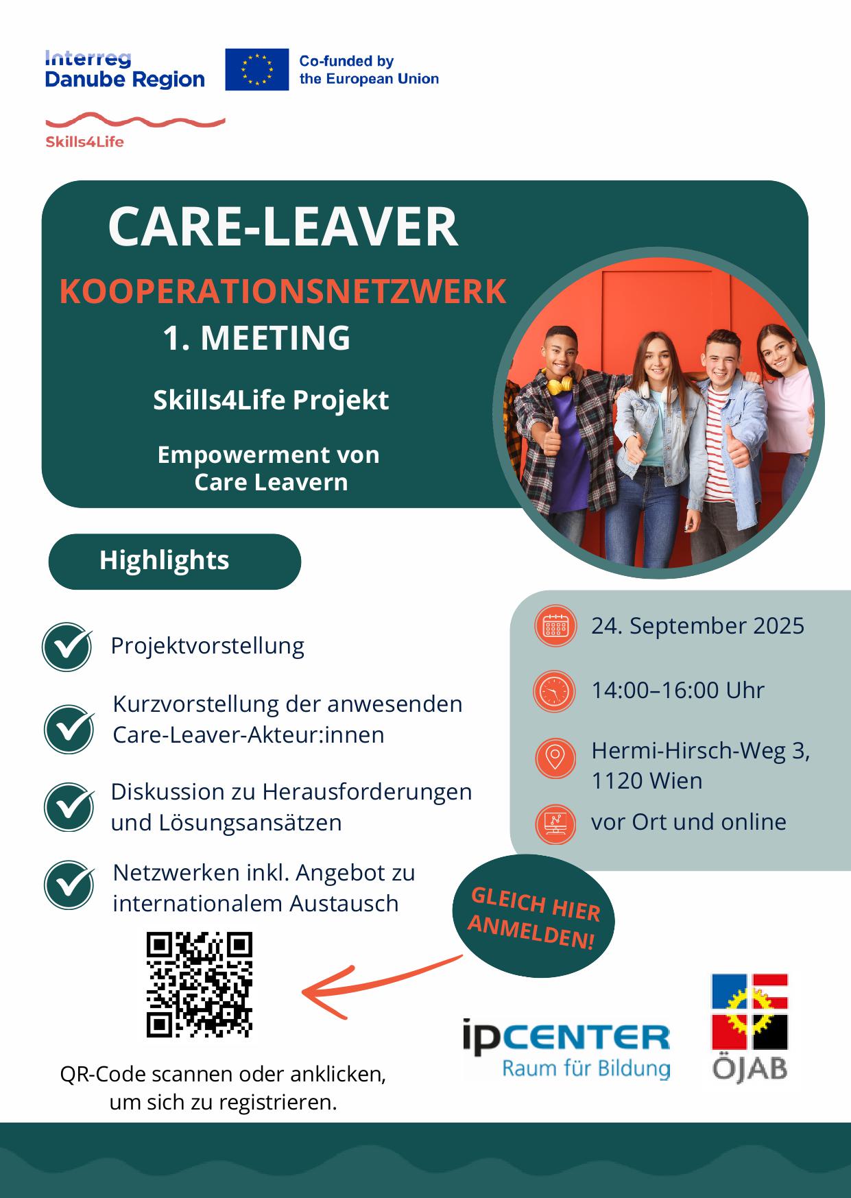 Foto von Einladung zum 1. Stakeholder-Meeting des Skills4Life Care-Leaver Kooperationsnetzwerks