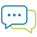Kommunizieren_ipcenter Icon von Sprechblasen