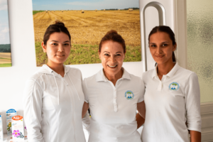 Gruppenfoto im Fußpflegesalon
