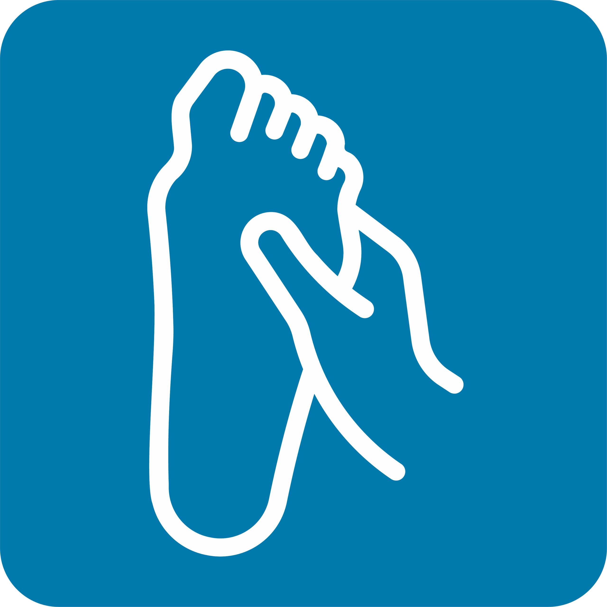 UEBA Ueberbetriebliche Lehrausbildung Fusspflege Icon das Fuß zeigt