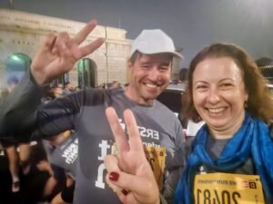 Selfie von Moni und Francesco beim vienna night run